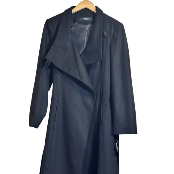 Kenneth Cole Women's Belted Wool Blend Wrap Coat Size 12 - Picture 4 of 13